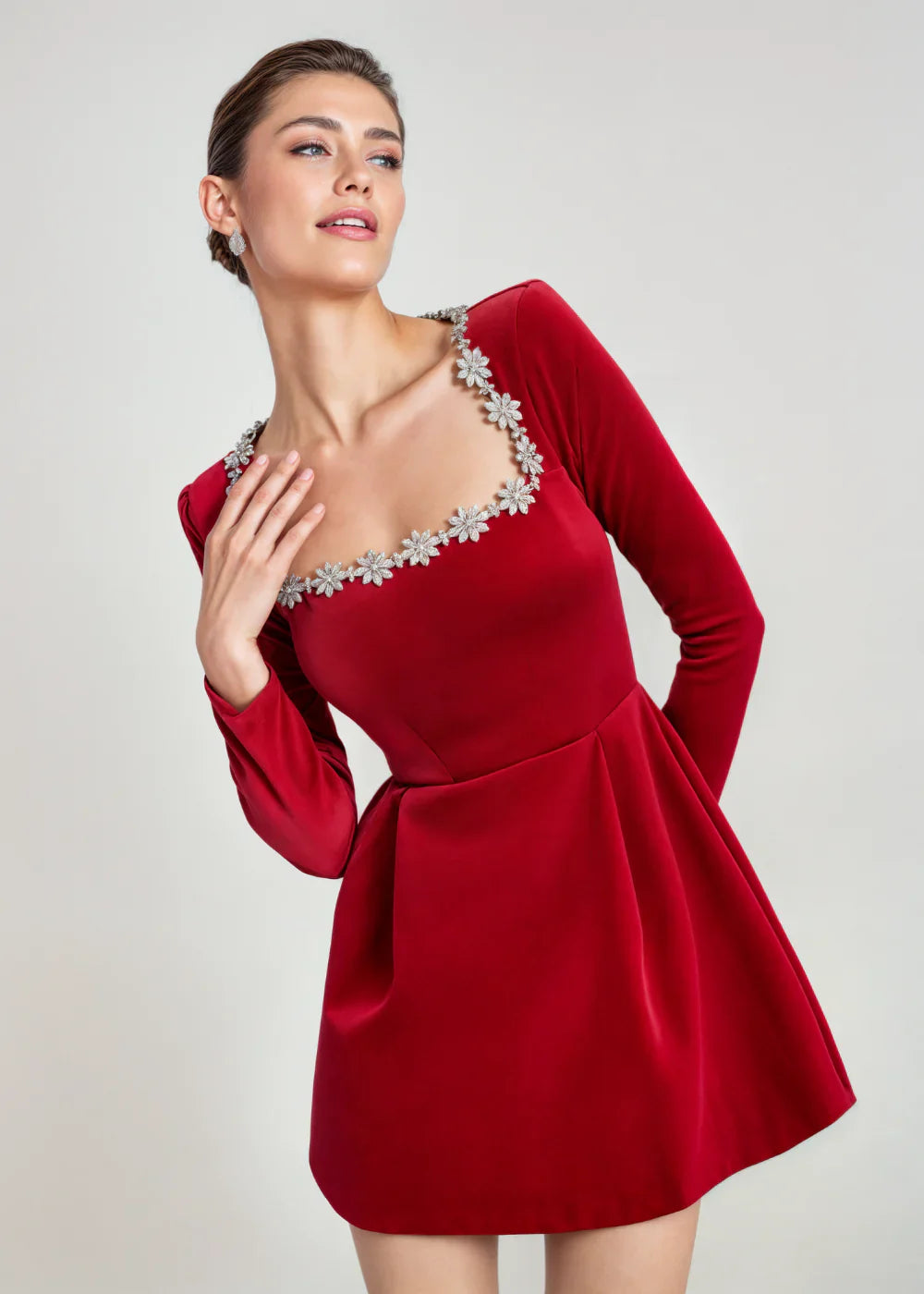 Mini-robe en velours Vera