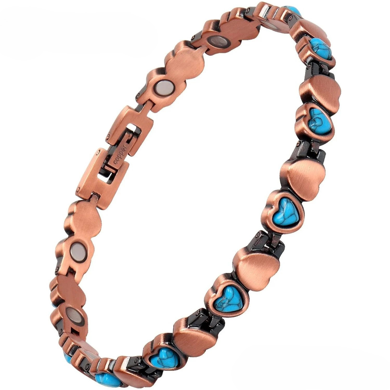 MODENZA™ Blue Energy – Pulsera de cobre y turquesa.