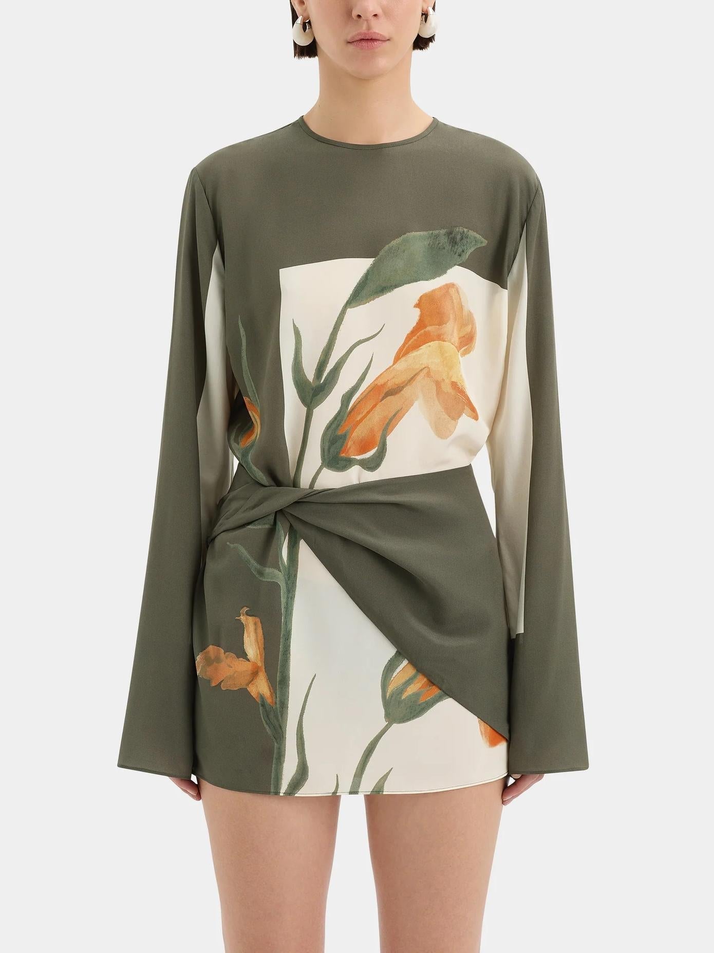 Robe courte torsadée Constance 