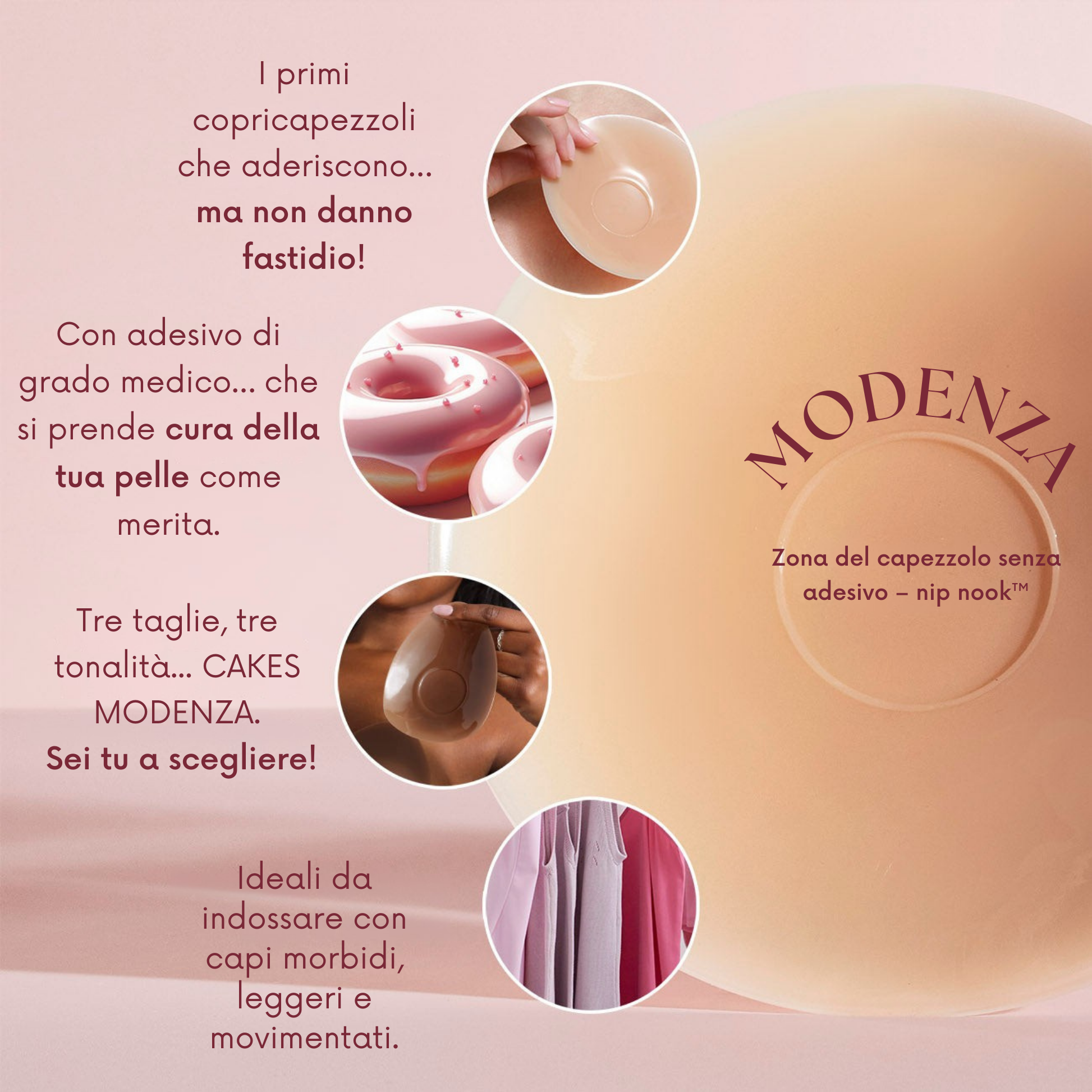 sticky CAKES circles™ - Sostén Invisible - ADHESIVO NATURAL