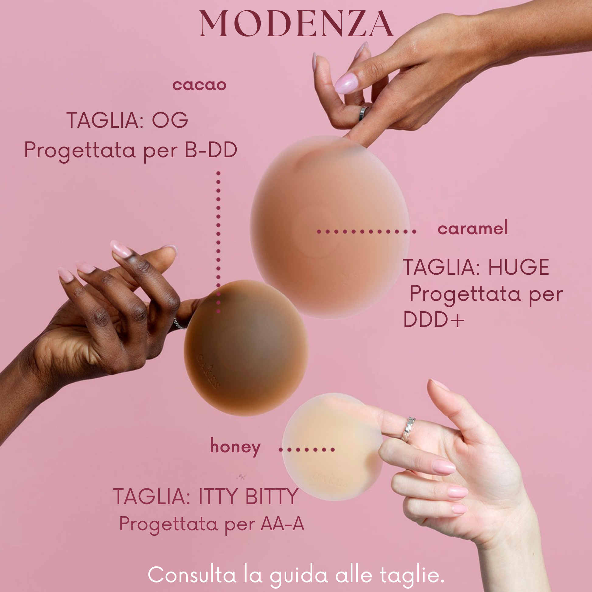 sticky CAKES circles™ - Sostén Invisible - ADHESIVO NATURAL