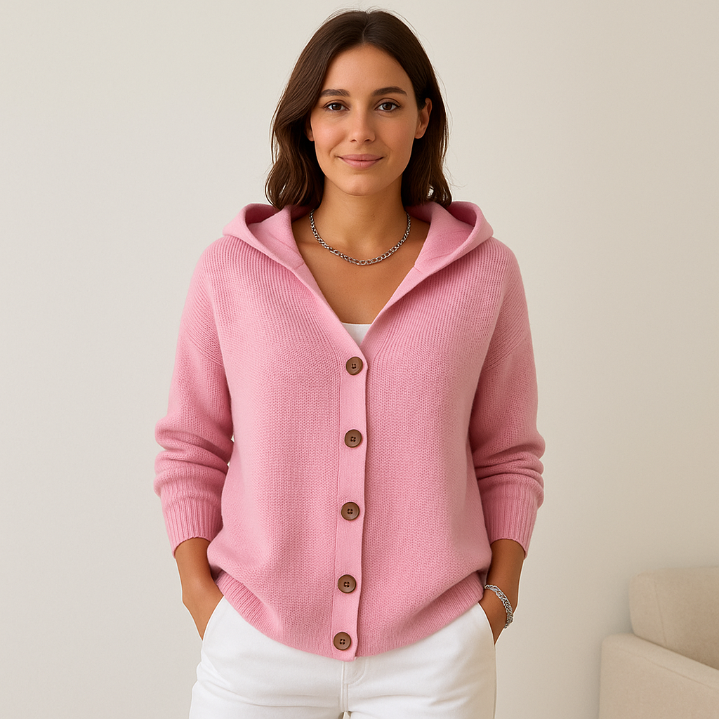 MODENZA Felicia | Chaqueta de punto moderna con capucha.