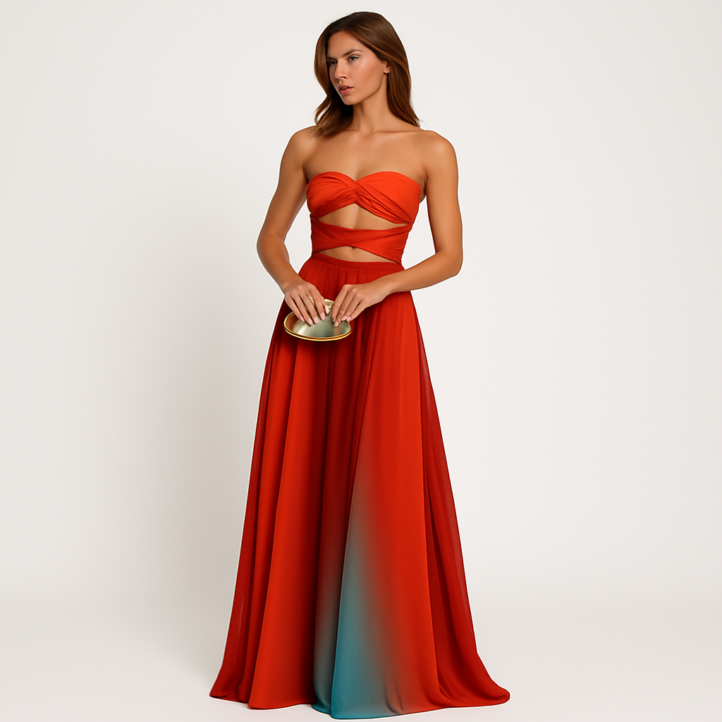 Laney | Robe longue bustier - MODENZA