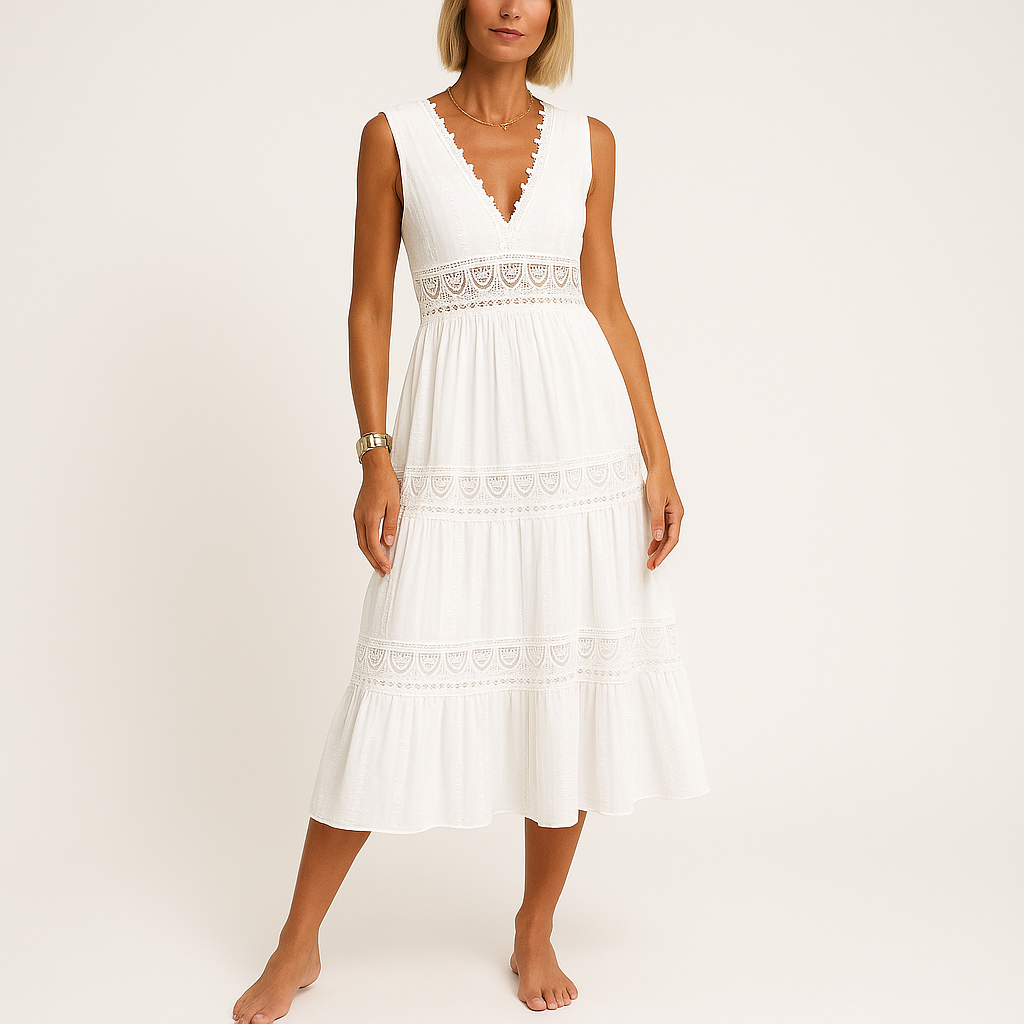 Mirna™ - Robe débardeur en dentelle avec décolleté en V