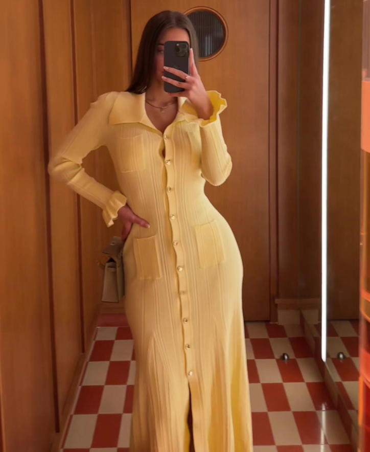 Sylvia | Robe longue en tricot