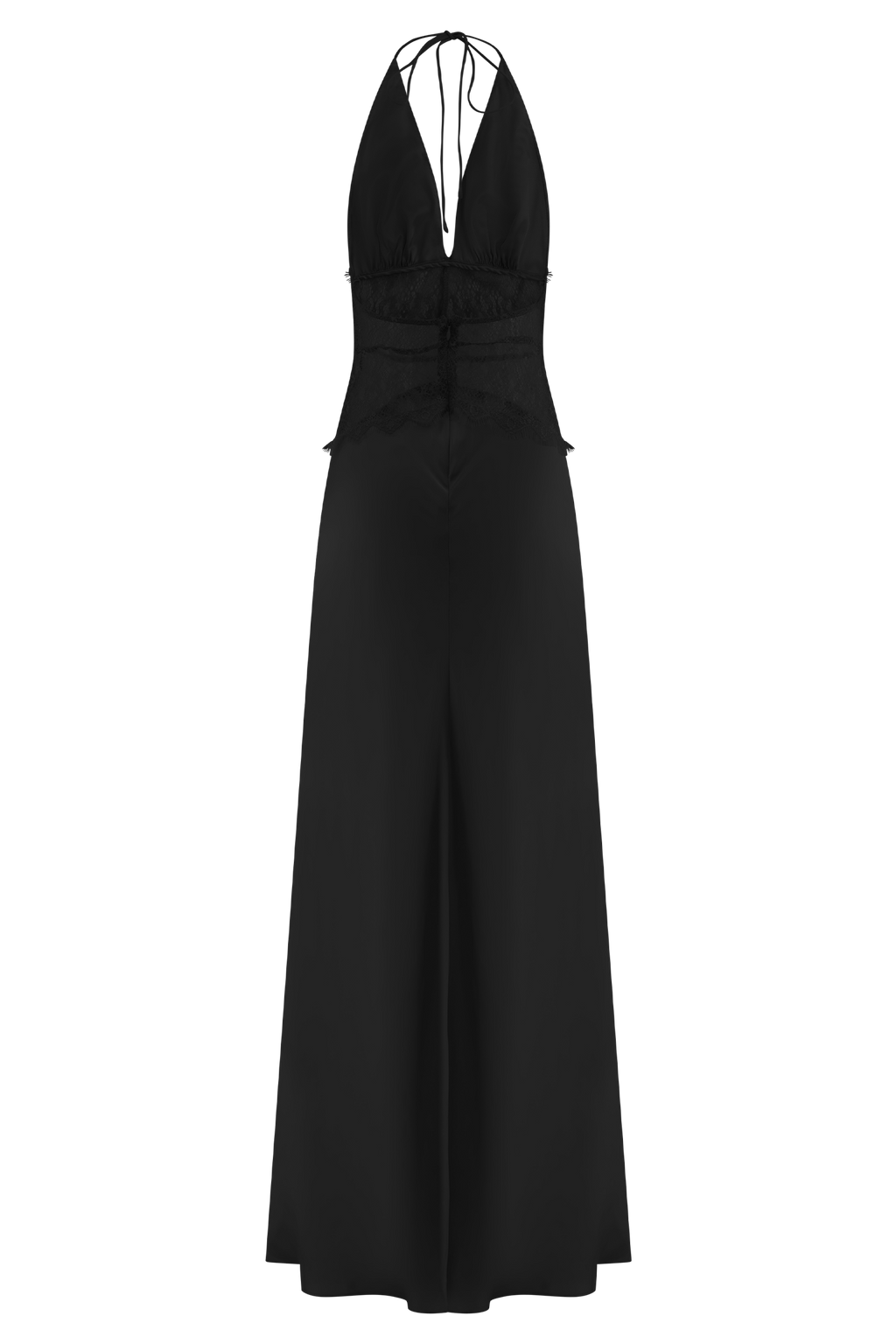 Robe en dentelle et satin Noiréa