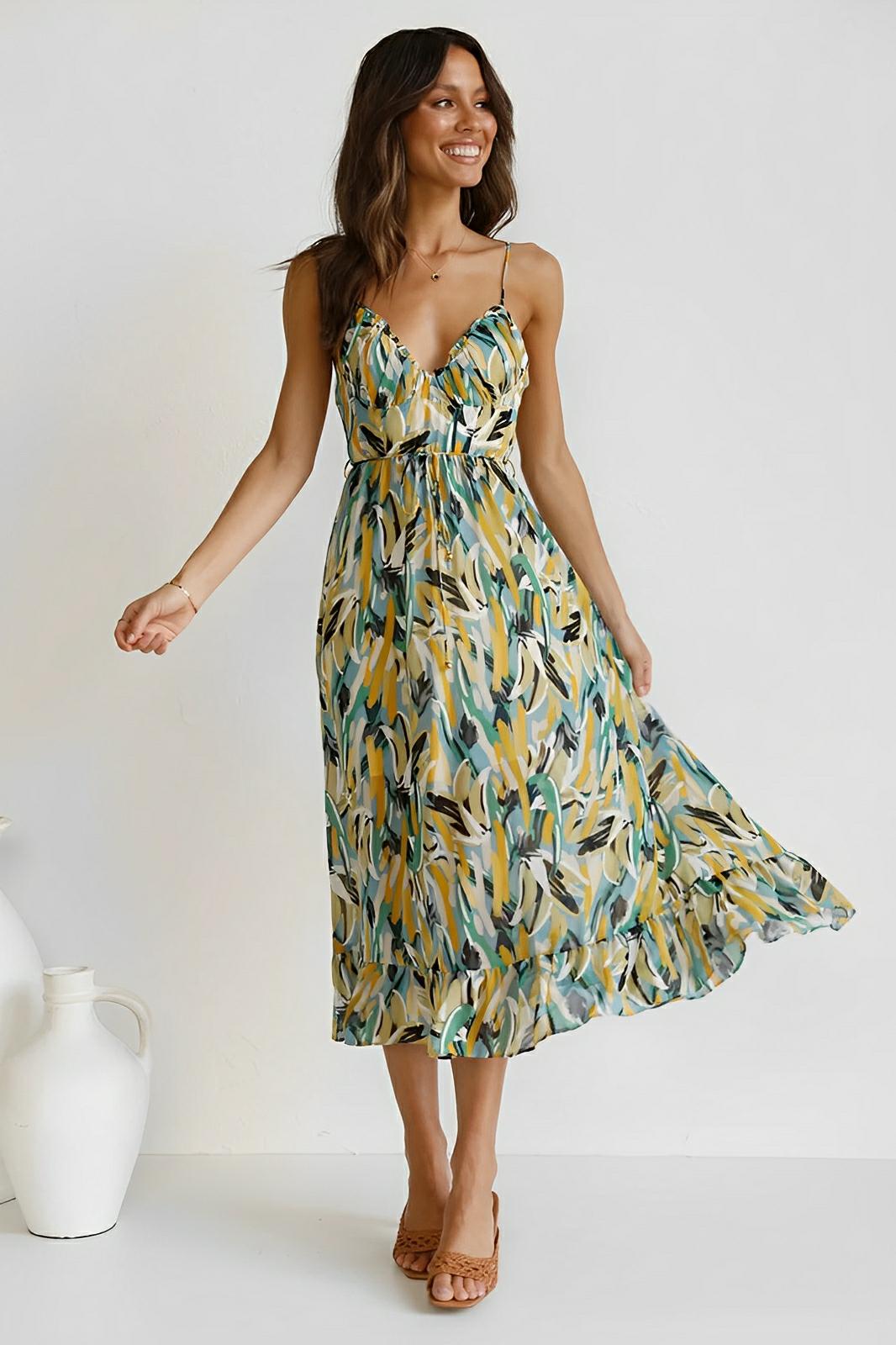 Nerina | Robe longue Painted Breeze