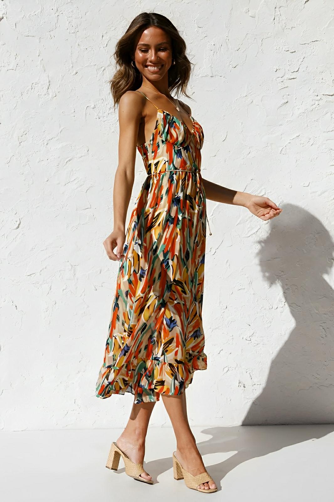 Nerina | Robe longue Painted Breeze