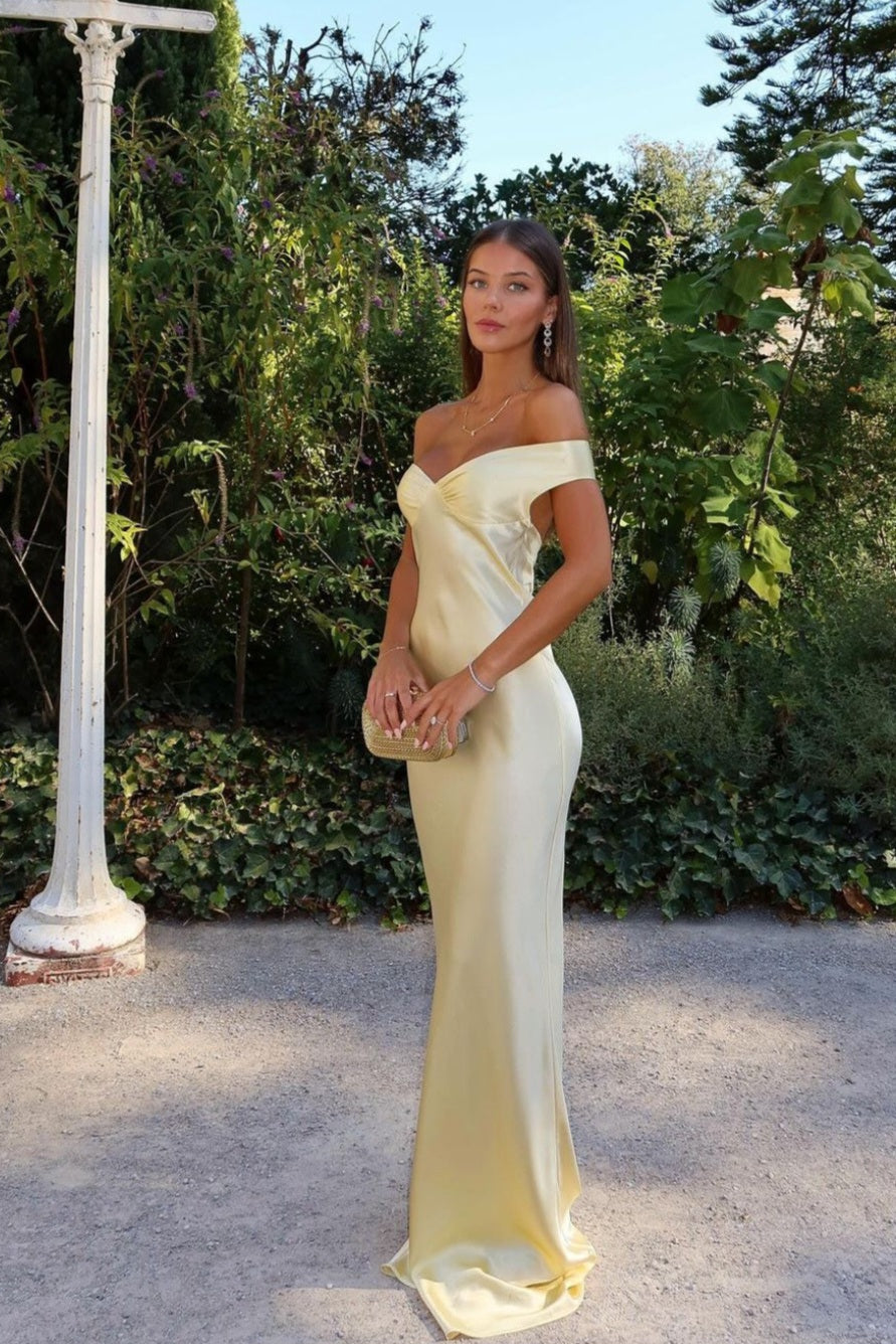 Emory | Satin Backless Maxi Dress
