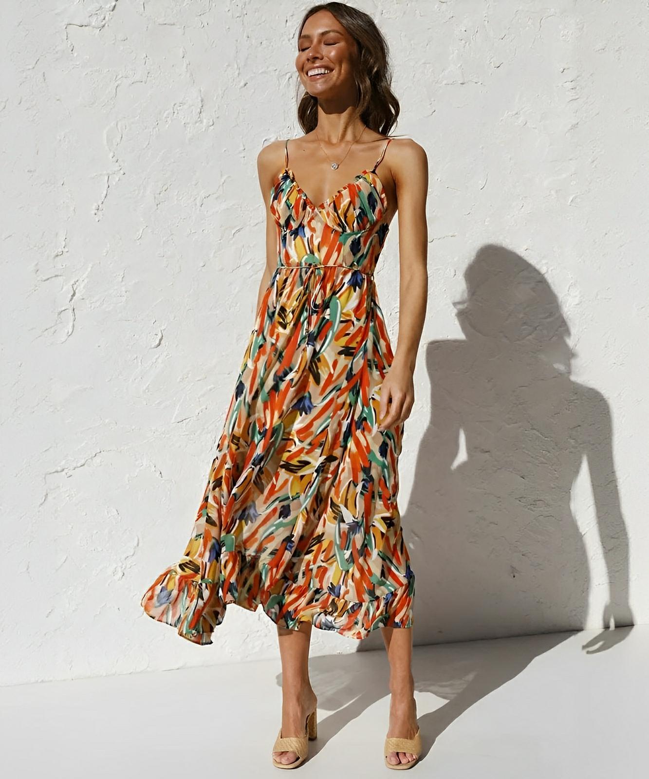 Nerina | Robe longue Painted Breeze