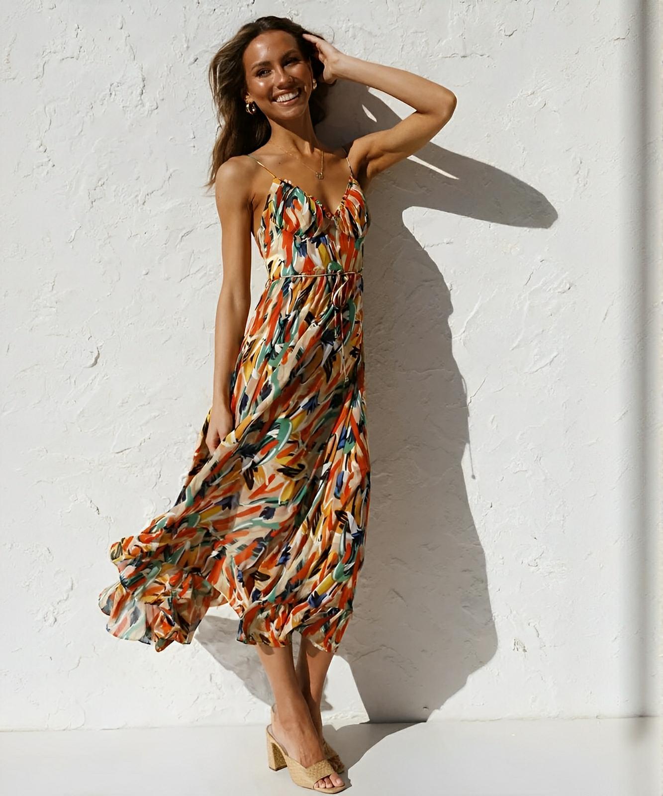 Nerina | Robe longue Painted Breeze